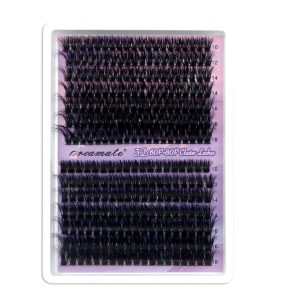 Cluster Lashes Individual Cluster Eyelashes D Curl Mix 10-18mm (60D+80D) Eyelashes Cluster Volume & Dramatic Russian Individual Eye Lashes for Beginners (60D+80D)