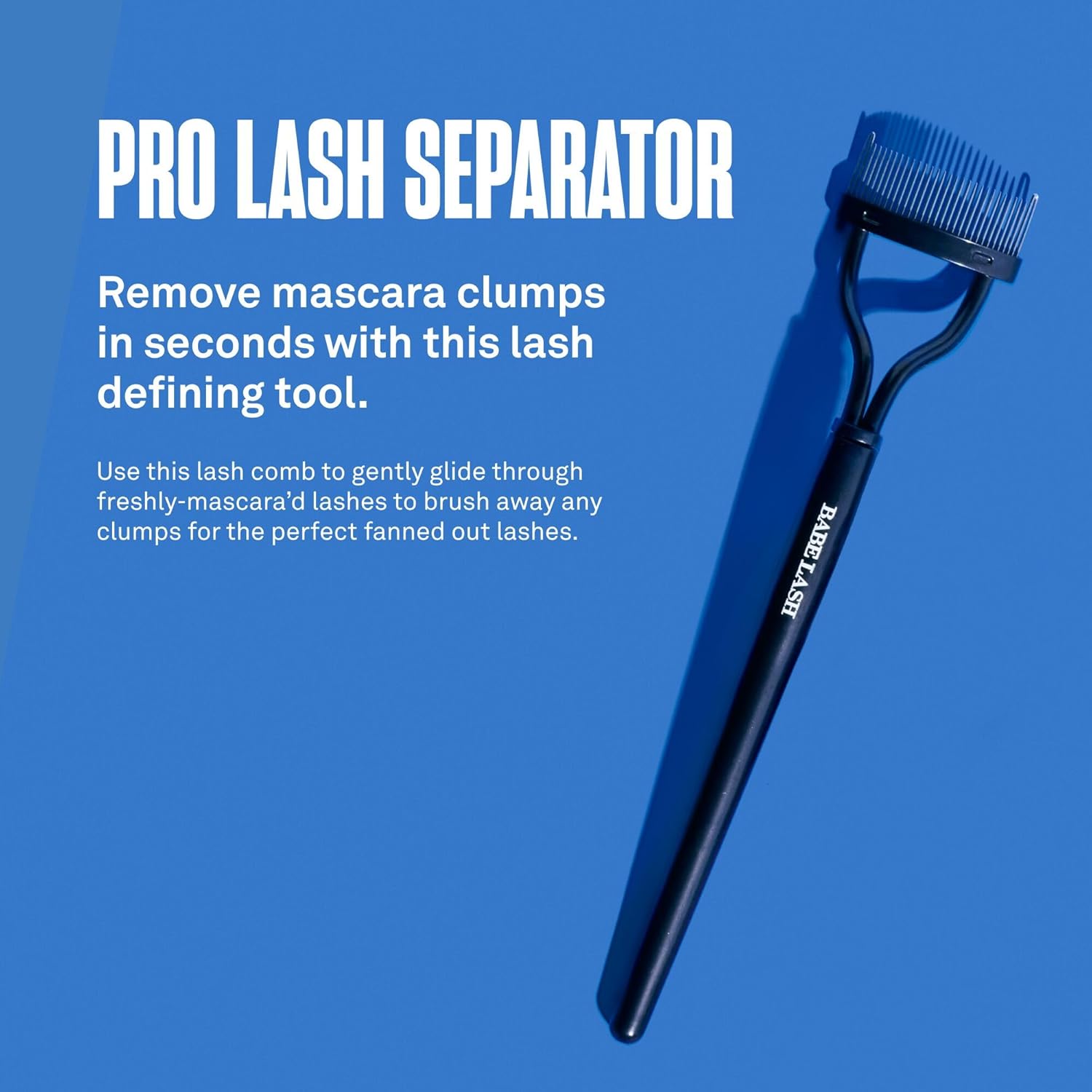 Babe Original Pro Eyelash Separator, Removes Clumps on Mascara, Reusable Stainless Steel Lash Comb for Cleaning Lashes - Image 2