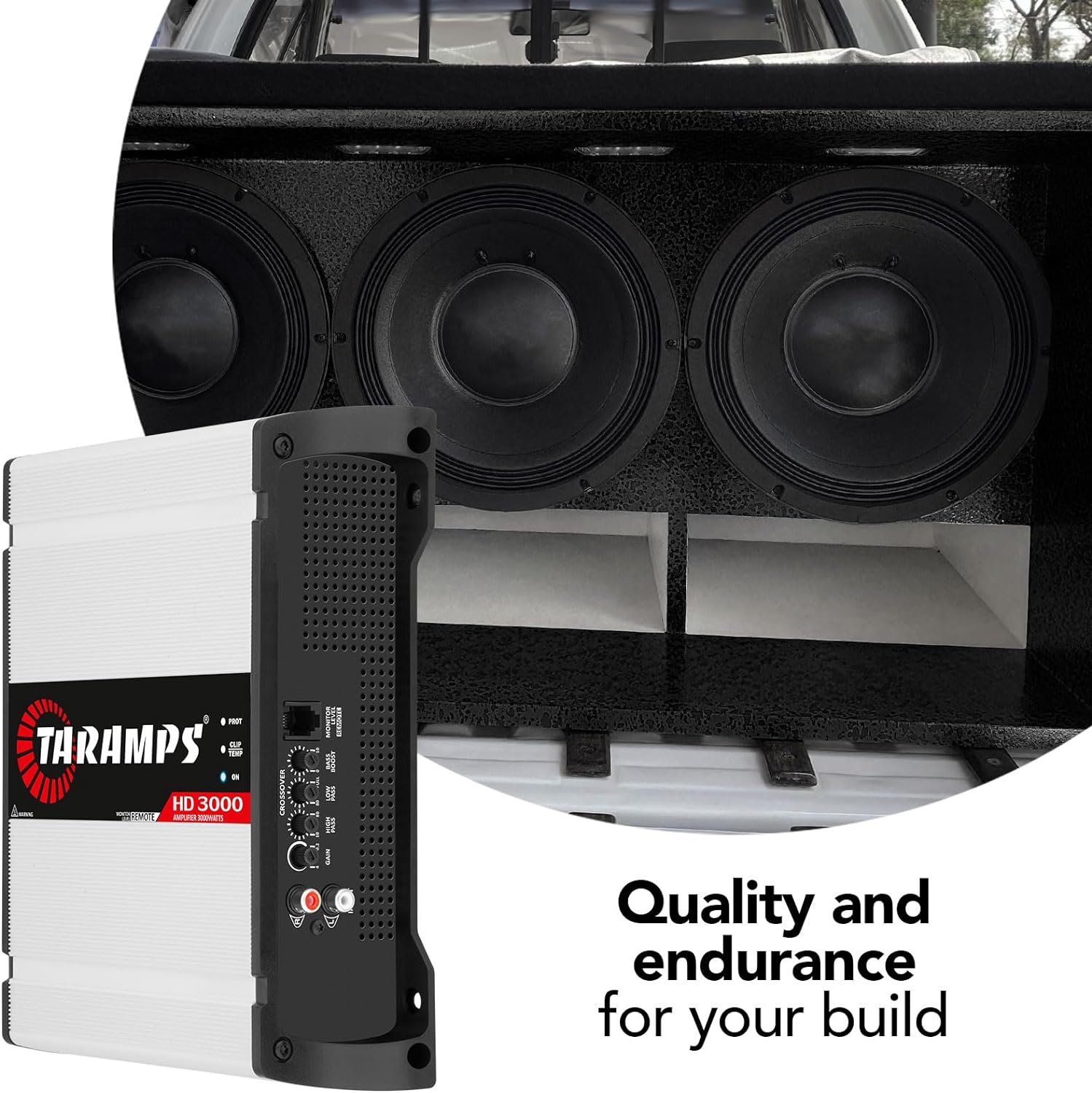 Taramps HD 3000 1 Ohm 1 Channel 3000 Watts RMS MAX, Full Range Car Audio, Monoblock, LED Monitor Indicator, Class D Amplifier, Crossover, White 3k amp, Sound Quality - Image 8