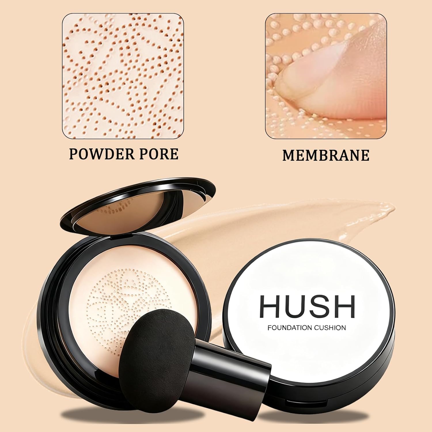 Foundation for Older Women | Ivory - for Fair Skin with Pink or Neutral Undertones | Mushroom Head Air Cushion CC Cream - BB Cream Foundation Makeup Moisturizing Concealer Long-Lasting Full Coverage - Image 6