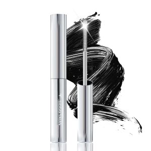 Black Washable Metal Mascara Wand, Waterproof Iron Wand Mascara Washable, Natural Length Slim Volume Buildable Formula, Separated Lashes, Long Lasting Smudge-Proof No Flaking Tint