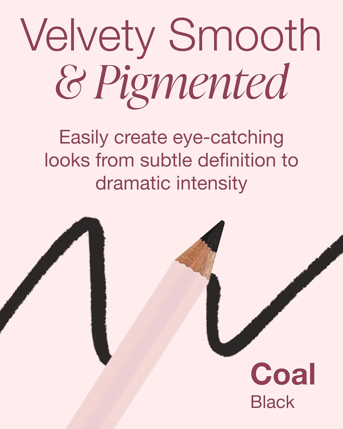 Mineral Fusion Eye Pencil (Black - Coal) - Eyeliner with Soothing Chamomile, Meadowfoam & Vitamin E - Smooth & Long Lasting, Hypoallergenic, Non-Irritating Eye Makeup - Image 3