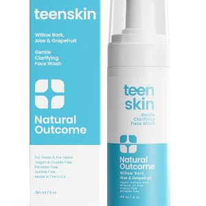 natural outcome Teen Skin Face Wash | Gentle Foaming Daily Boys & Girls Facial Cleanser Lotion | Natural Non-toxic Ingredients | For Teens, Preteens & Kids Looking to Prevent Acne | 5 oz