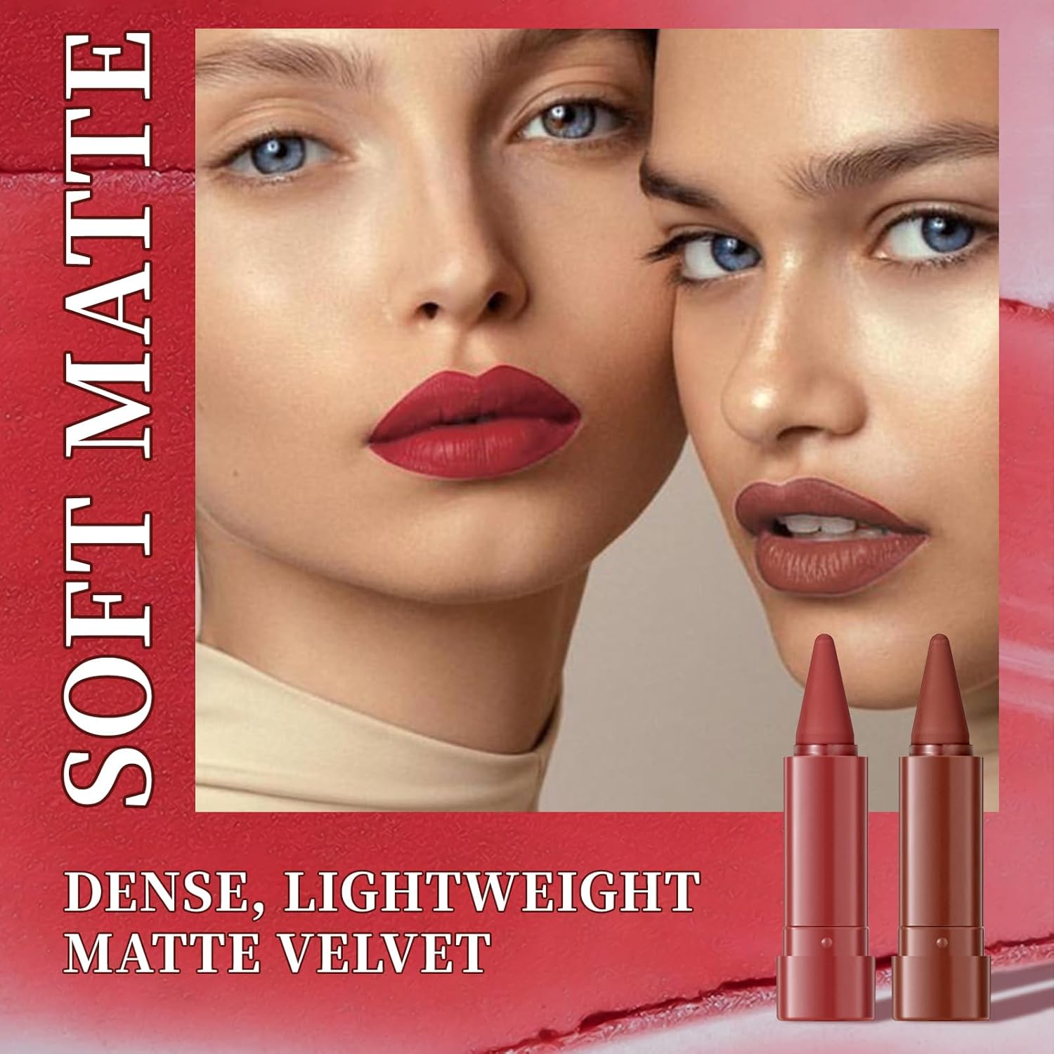 6 Pcs Gradient Lip Liner and Lipstick Combo Set - 2-in-1 Ombre Lipstick & Brown Lip Liner Duo - Waterproof, Long-Lasting, Matte Finish - Smudge-Proof, Full Coverage Lip Kit for Fuller & Plumper Lips - Image 6