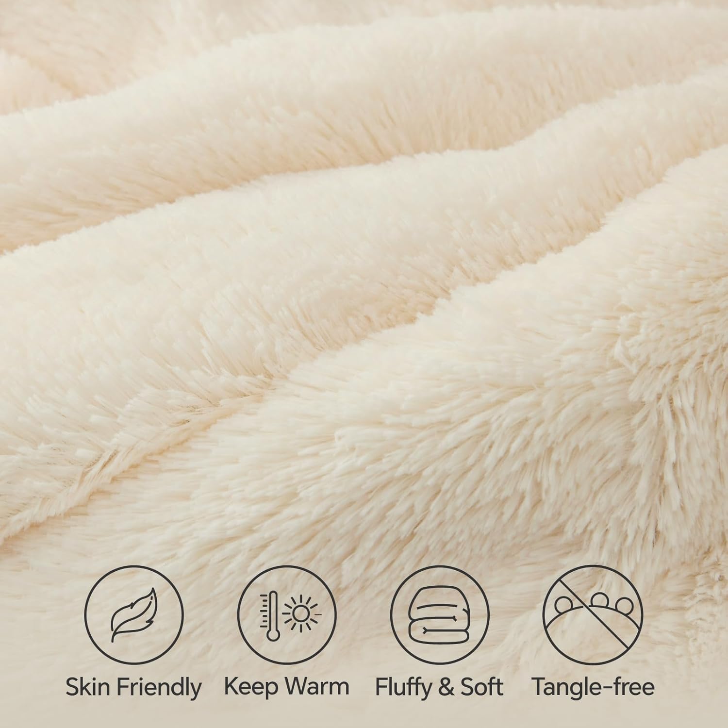 BEDELITE White Fluffy Comforter Set Queen Size, Fuzzy Faux Fur Comforter Bedding Set, Ultra Soft and Warm Winter Shaggy Bed Set (1 Comforter & 2 Pillowcases) as Gifts for Women - Image 3