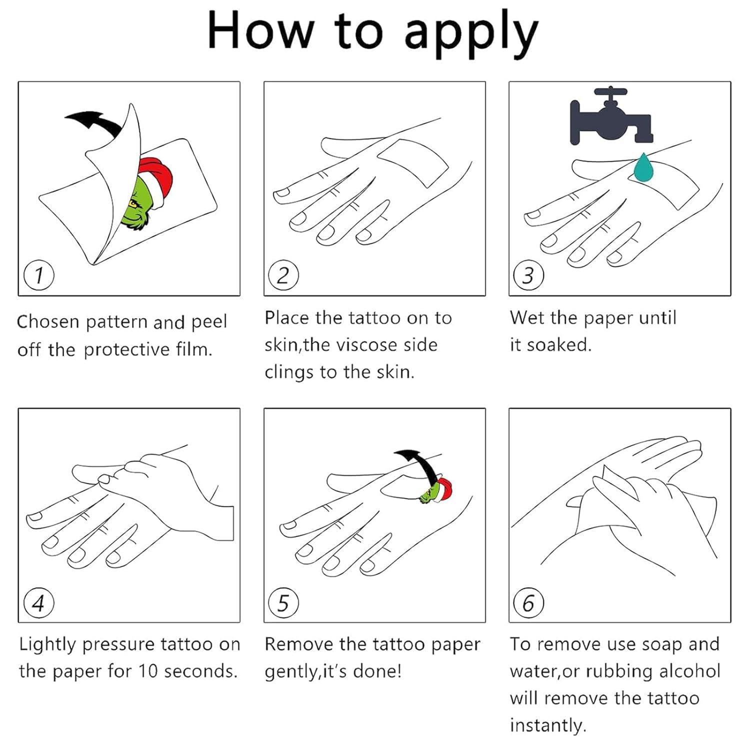 Christmas Temporary Tattoos for Kids - 60 Sheets Christmas Tattoo Stickers for Crafts - Xmas Stocking Stuffers Party Favors for Christmas Decorations Party Supplies - Image 7