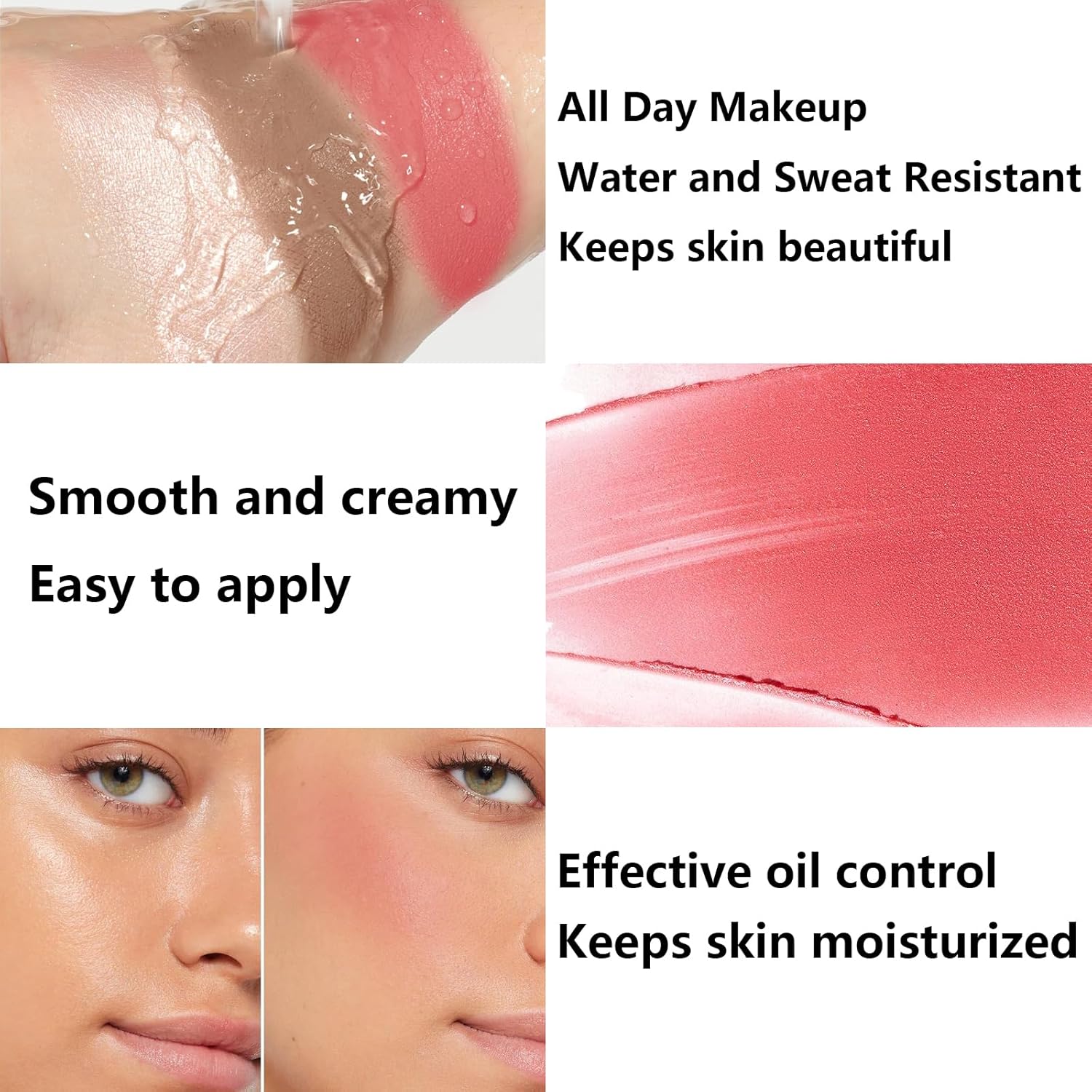 3Pcs Cream Contour Stick Makeup Kit, Shades with Highlighter, Blush and Bronzer Contour Stick for Sculpt the Cheeks, Long Lasting, Waterproof, Matte & Dewy Finish LIGHT MEDIUM(2+5+6) - Image 5