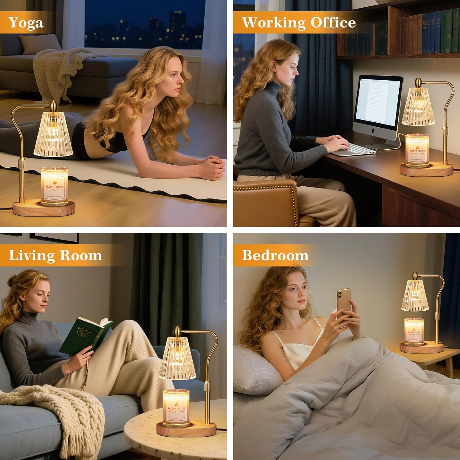 Candle Warmer Lamp, with Timer and Dimmer, Adjustable Height, Christmas Birthday Gifts for Women Mom, House Warming Gifts New Home Decor, Thanksgiving Decorations,Wax Warmer for Scented Jar Candles - Image 7