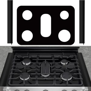 Stove Burner Covers - Reusable Stove Cover For 30 Inch LG Gas Range Model LRG3093 LRG3095 LRG3061 LRG3193 - Non-Stick Washable Stove Top Cover With 2Pcs Stove Gap Covers For 30 LG Stove Top Protector