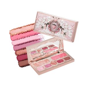 Flower Knows Strawberry Cupid Makeup Palette,Pink Eyeshadow with 5 Matte + 2 Shimmer Shades,Blendable Smooth Cute Eye Makeup,All- In-One Face Makeup,0.49 Oz(02 Cupid's Mischief)