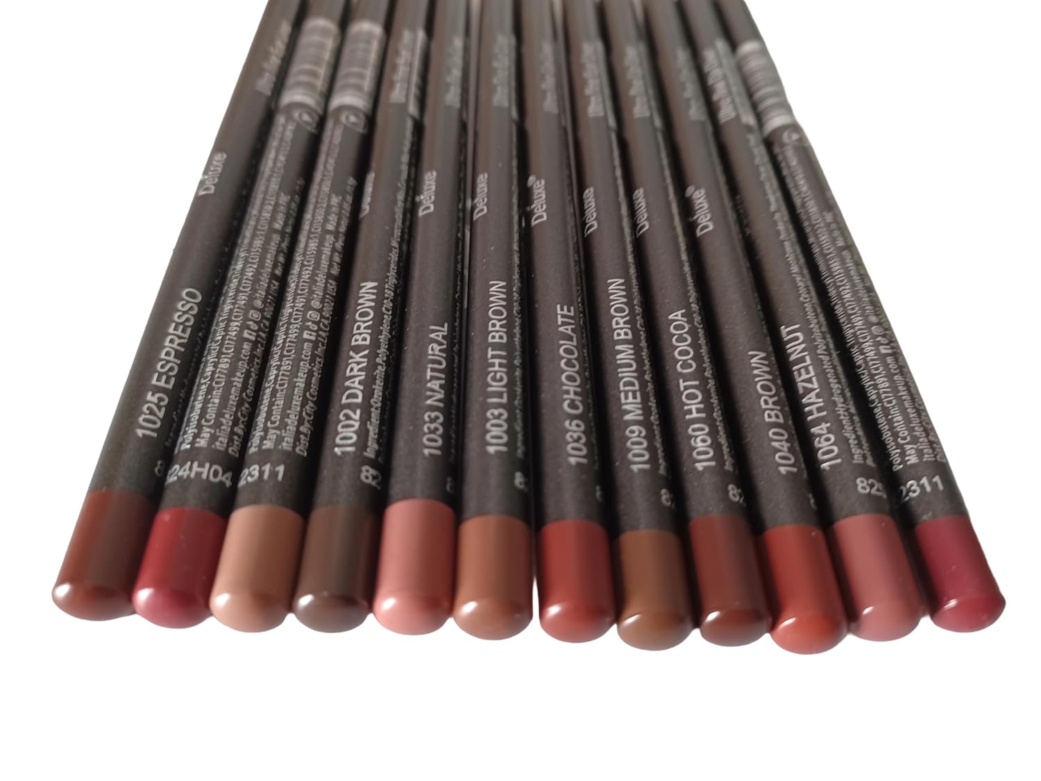 12pc Ultra Fine Lip &Eye Liner Brown Set