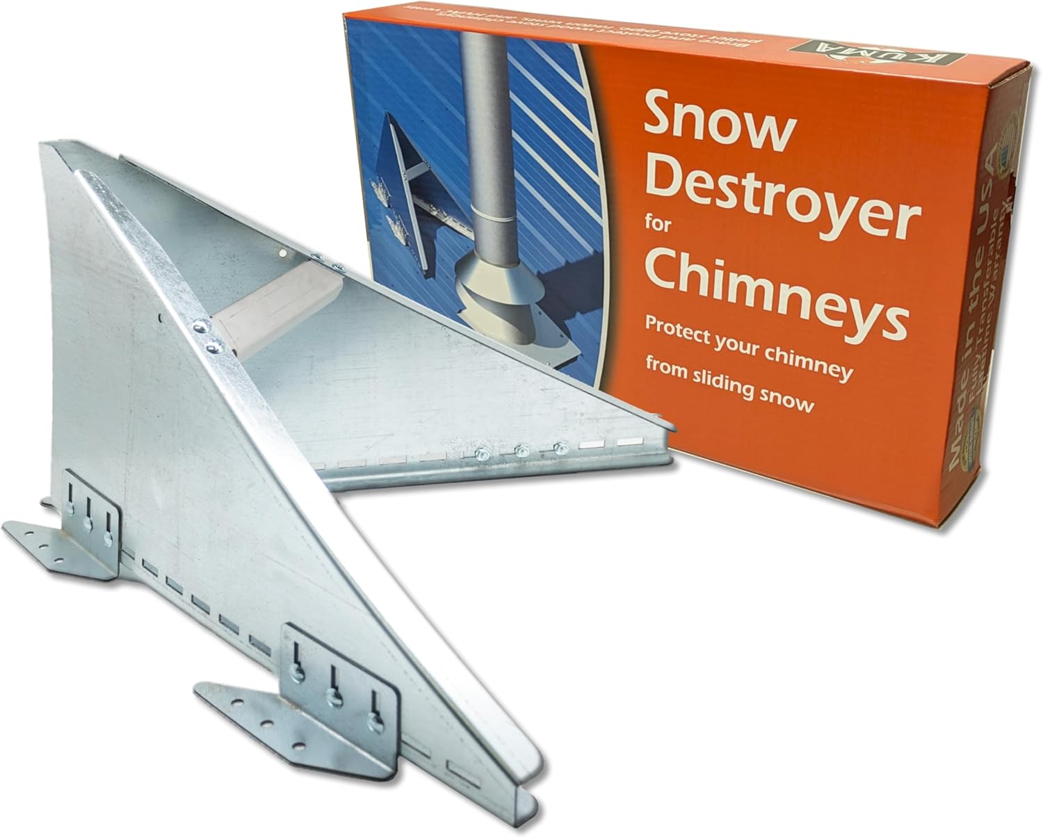 Kuma Snow Destroyer for Chimneys. USA Made. Universal Fit. Lifetime Protection for 6-8" Wood Stove Chimneys - Image 2