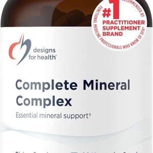 Designs for Health Complete Mineral Complex - Essential + Trace Minerals Supplement with Magnesium Malate, Chromium, Zinc + More - Iron-Free Multi Minerals Blend - Vegan + Gluten Free (90 Capsules)