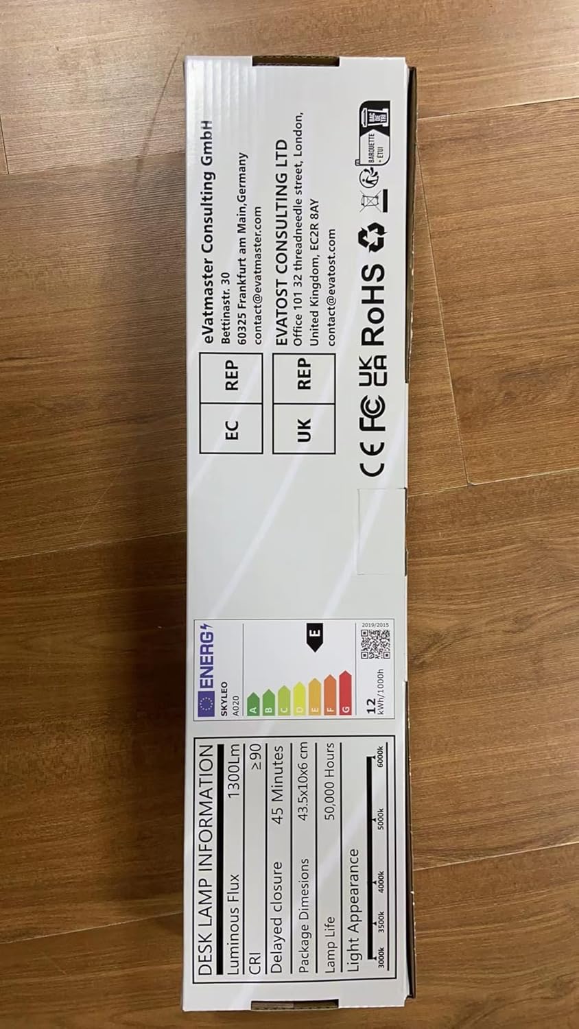 SKYLEO Led Desk Lamp - Desk Light for 33.5" Tall - Flexible Gooseneck - 5 Color Modes X 11 Brightness Levels - 1300LM - Timmer & Memory Function - 12W Clip on Light - Black - Image 18