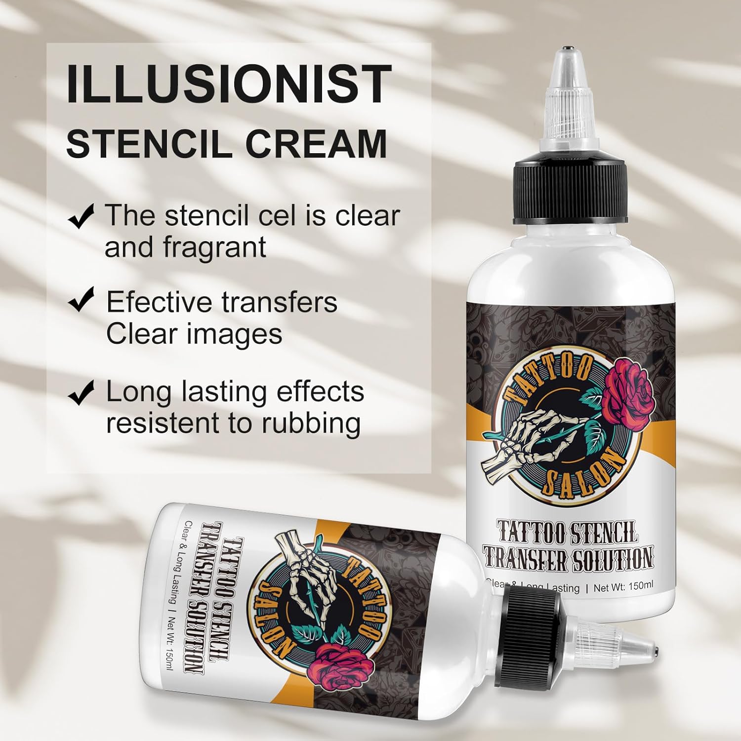 150ml Tattoo Stencil Transfer Gel Solution, Professional Tattoo Stencil Gel, Stencil Magic Cream, Tattoo Application Solution for Transfer Paper Machine Stencils, Clear & Long-Lasting - Image 7