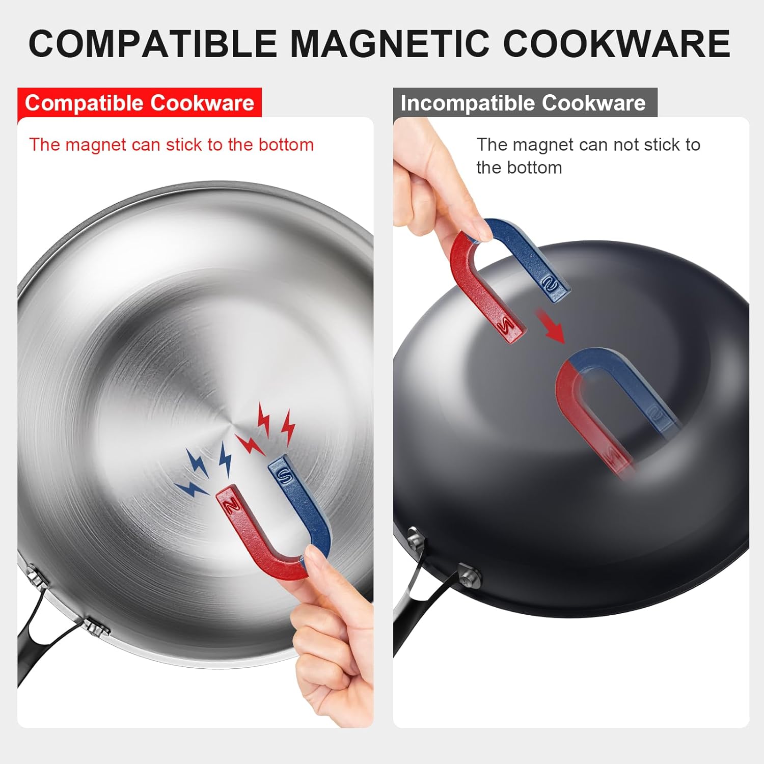 Induction Cooktop Commercial, 1800W Electric Stove with 18/10 Stainless Steel, 4 Hours Timer, 6 Preset Functions, 8 Temp/Power Levels, Portable Countertop Burner for RV Home Kitchen - Image 4