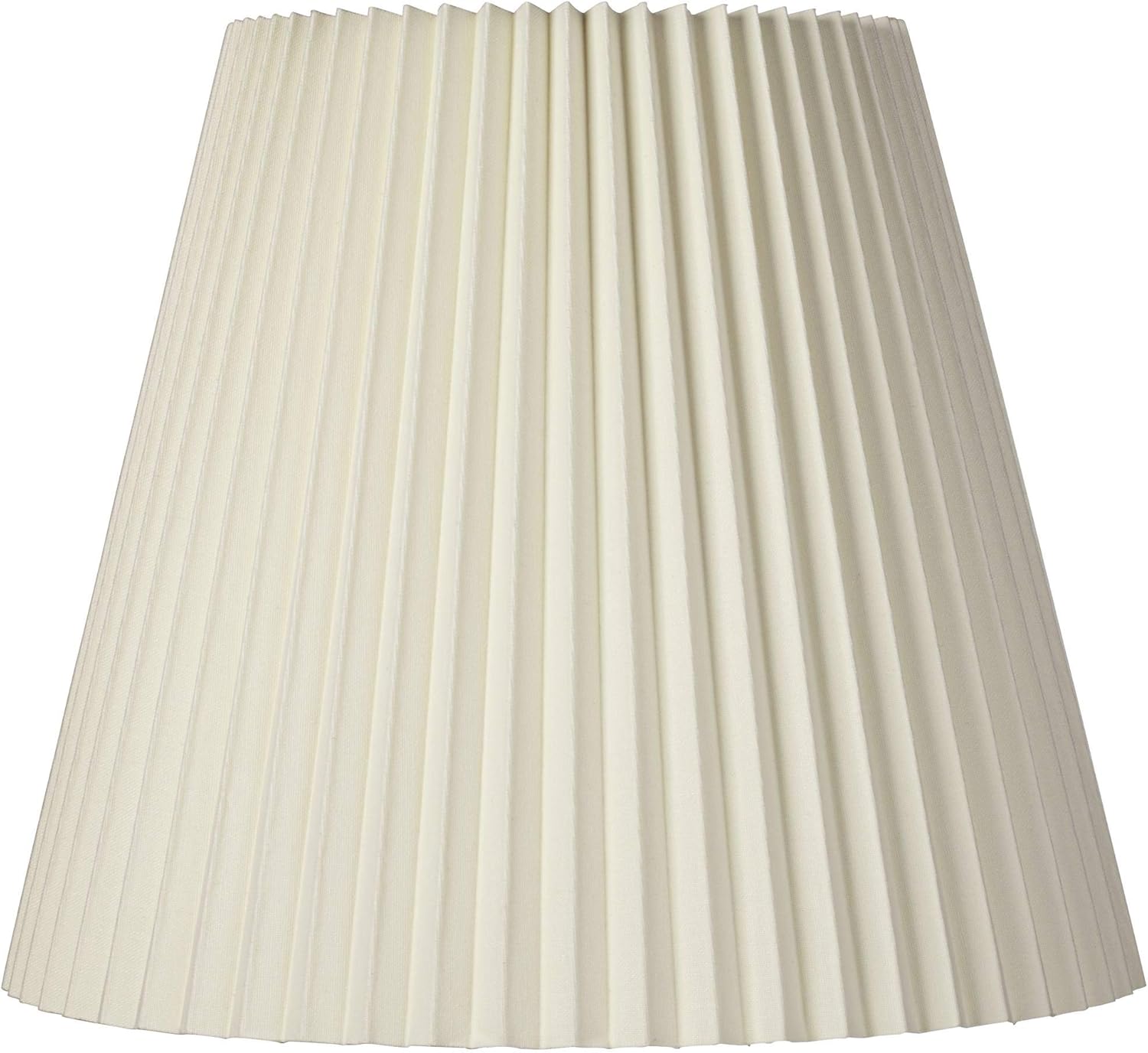 10″ Top x 17″ Bottom x 14 1/2″ High x 14 3/4″ Slant Lamp Shade Replacement Large Ivory White Bell Round Traditional Pleated Spider Harp Finial – Springcrest