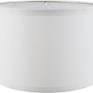 Aspen Creative 38302, Contemporary Design Collapsible Drum Spider Shade, 12" Top x 12" Bottom x 8" Height, White Linen