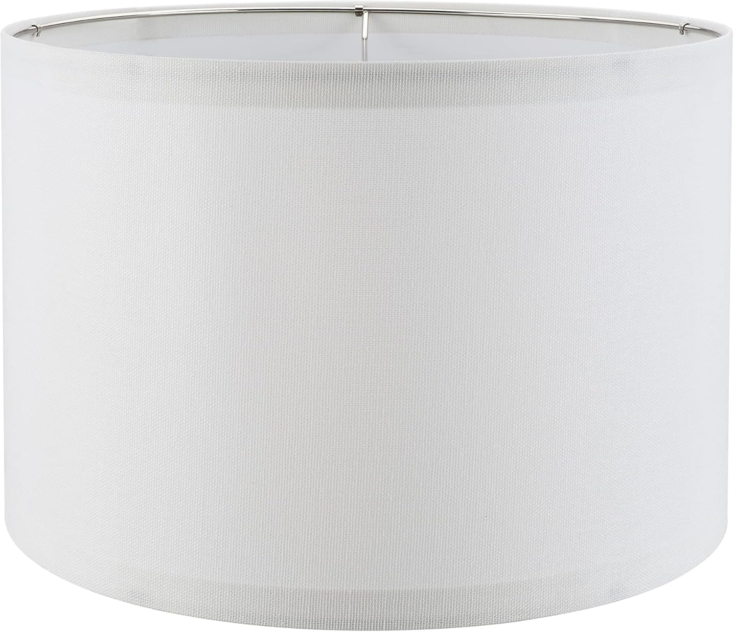 Aspen Creative 38302, Contemporary Design Collapsible Drum Spider Shade, 12″ Top x 12″ Bottom x 8″ Height, White Linen