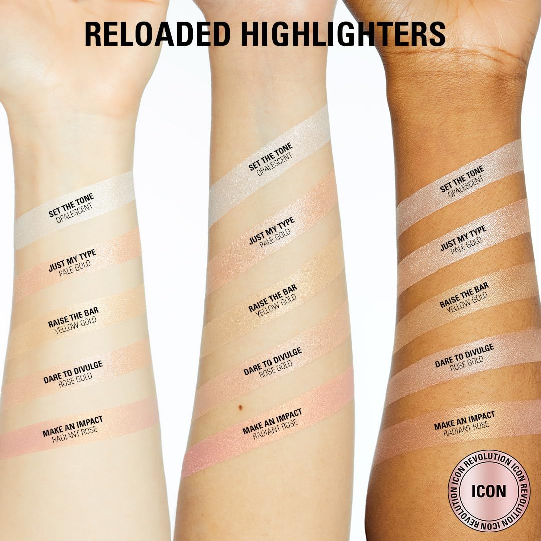 Revolution, Reloaded Pressed Powder Highlighter, Intensely Pigmented for a High Impact Dewy Finish, Just My Type, 0.22 Oz - Image 3