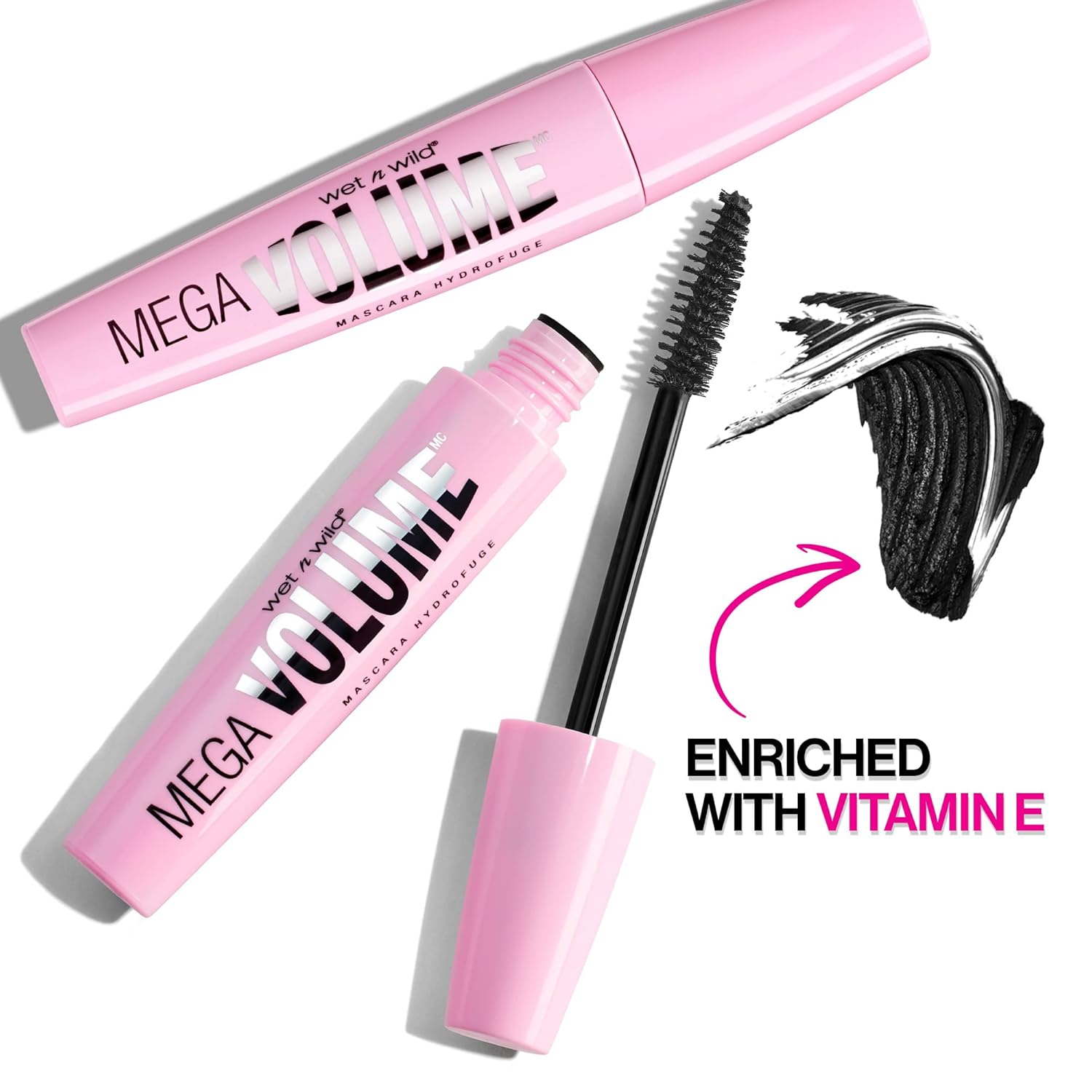 wet n wild Mascara Mega Volume - Volumizing, Waterproof, Smudge-Resistant, Cruelty-Free, Gluten-Free, Sulfate-Free & Vegan - Very Black - Image 3