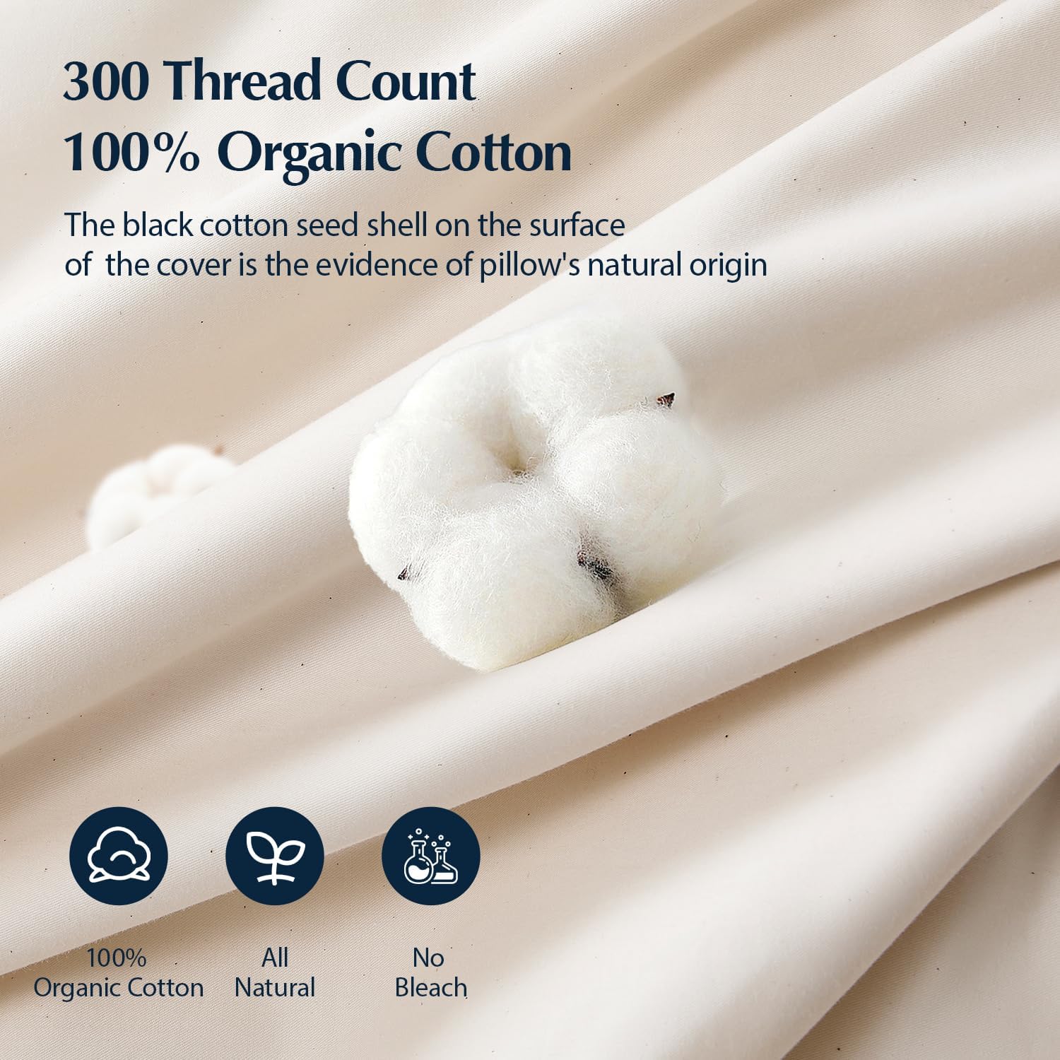 Pacific Coast Goose Feather and Down Bed Pillows for Side and Back Sleepers, King Size Set of 2, 100% Organic Cotton Cover, Firm Pillows, Gusseted Pillows of Hotel Collection - Image 8