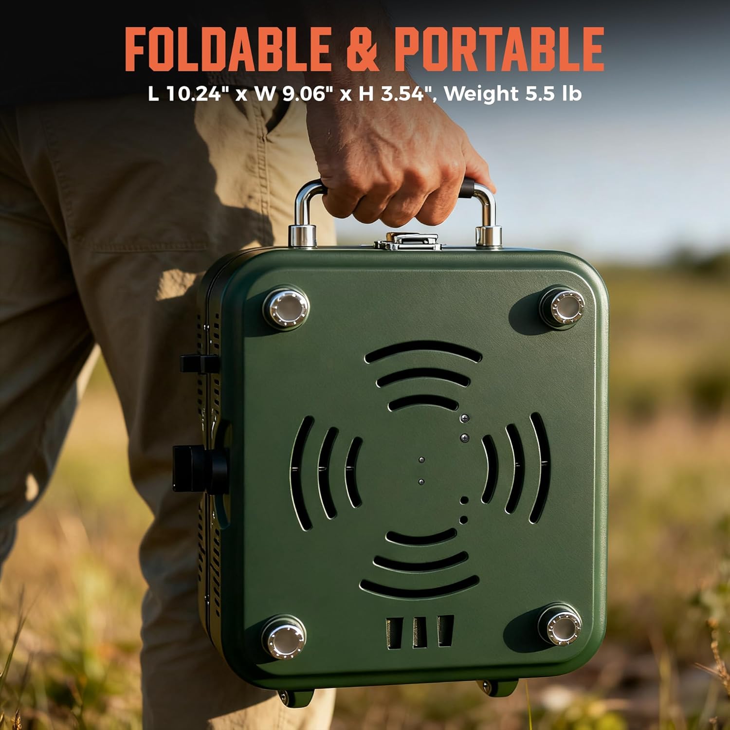 BIG HORN OUTDOORS 2 Burner Propane Camping Stove, Portable Camp Stove, Folding Gas Stove, Includes Frying Pan & Carry Bag for Camping, Emergency Use and Outdoor Cooking - Image 6