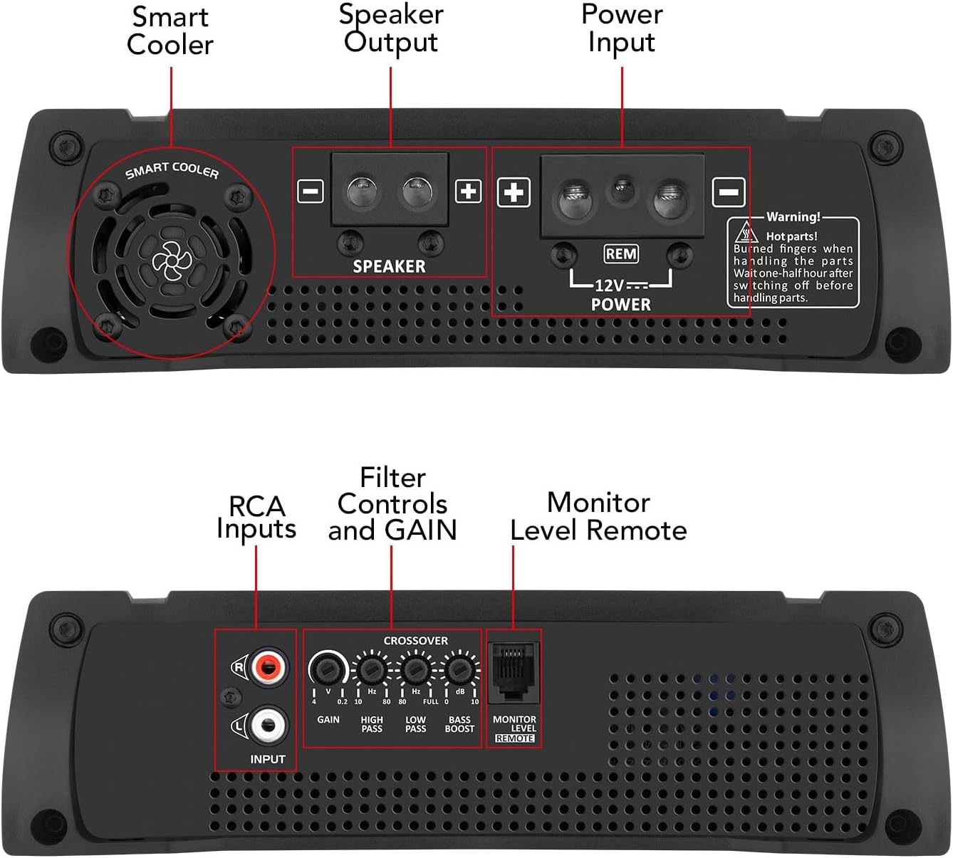 Taramps HD 3000 1 Ohm 1 Channel 3000 Watts RMS MAX, Full Range Car Audio, Monoblock, LED Monitor Indicator, Class D Amplifier, Crossover, White 3k amp, Sound Quality - Image 9