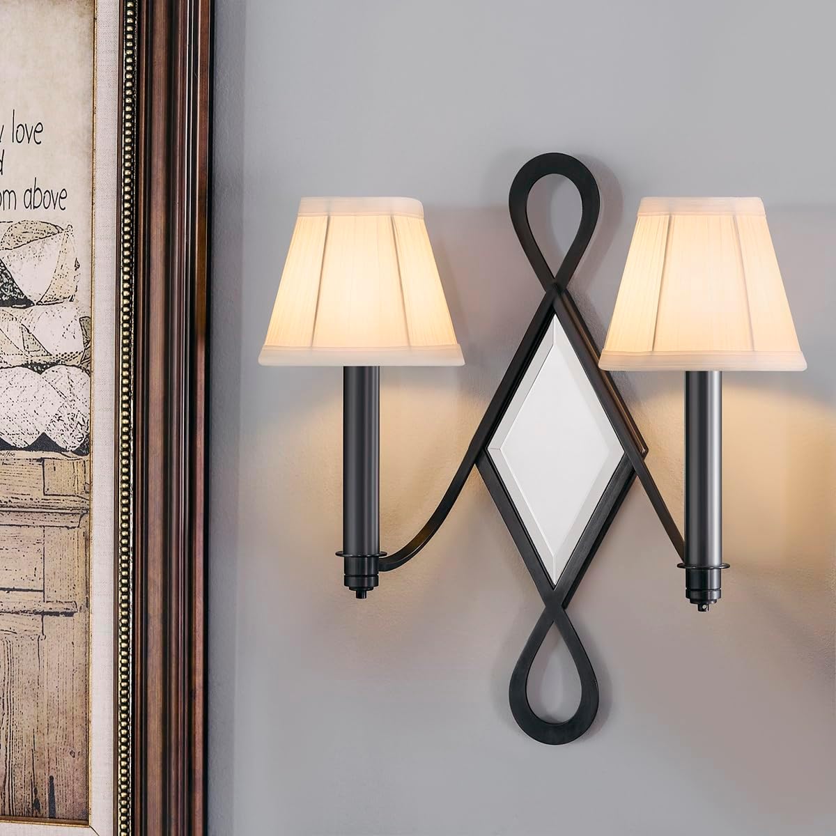 Chandelier Shades Set Of 2,Mini Lamp Shade 3" Top x 5.5" Bottom x 4.7" Slant,Small Lamp Shades Clip On Bulb,Pleated Chandelier Lamp Shades,Fabric Lampshades That Attach To The Bulb(White) - Image 4