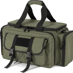 Large Range Bag -Tactical 4+ Pistol Gun Case with Lockable Zippers for Shooting Range Outdoor Hunting Handgun Revolver Carrying Case for Handguns and Ammo