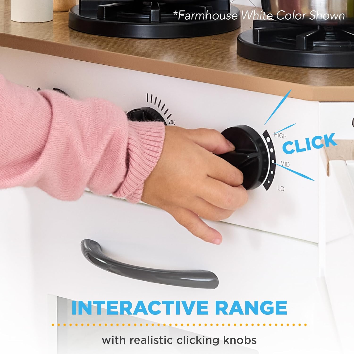 Best Choice Products Pretend Play Corner Kitchen, Ultimate Interactive Wooden Kids Playset w/Lights & Sounds, Ice Maker, Hood - Espresso - Image 6