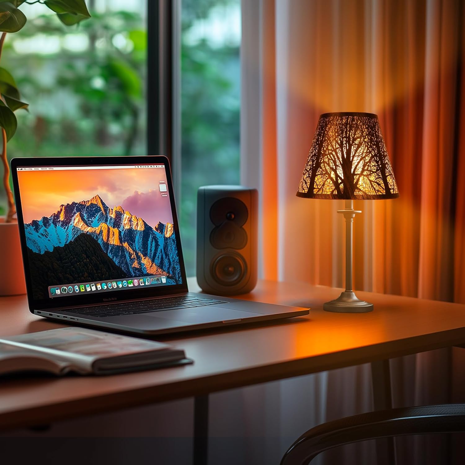 Small Metal Lampshade Forest Etching Forest Lamp Shade Pattern 6'' Top 10'' Bottom Height 7.5'' Fits For Table Lamps And Floor Lamps Spider Fitter Out Black in Gold ALUCSET lampshade - Image 2