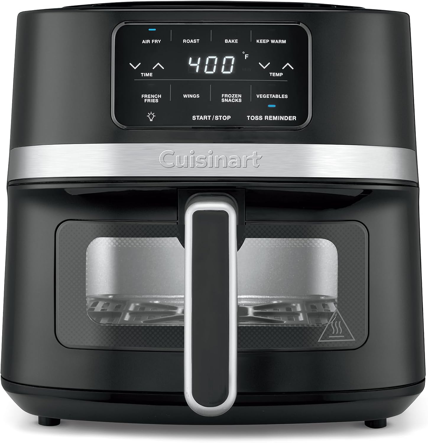 Cuisinart Air Fryer, 4.5-Quart Basket Fryer with 4 Cooking Functions to Air Fry, Roast, Bake, and Keep Warm, 4 Airfryer Presets, Dishwasher-Safe Parts, AIR-160NAS, Stainless Steel & Black