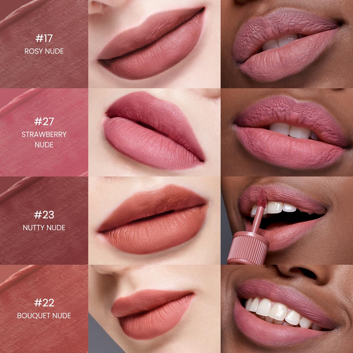 Peripera Ink the Velvet Lip Tint - High Pigment Color, Longwear, Weightless, Gluten-Free, Paraben-Free (17 ROSY NUDE) - Image 5