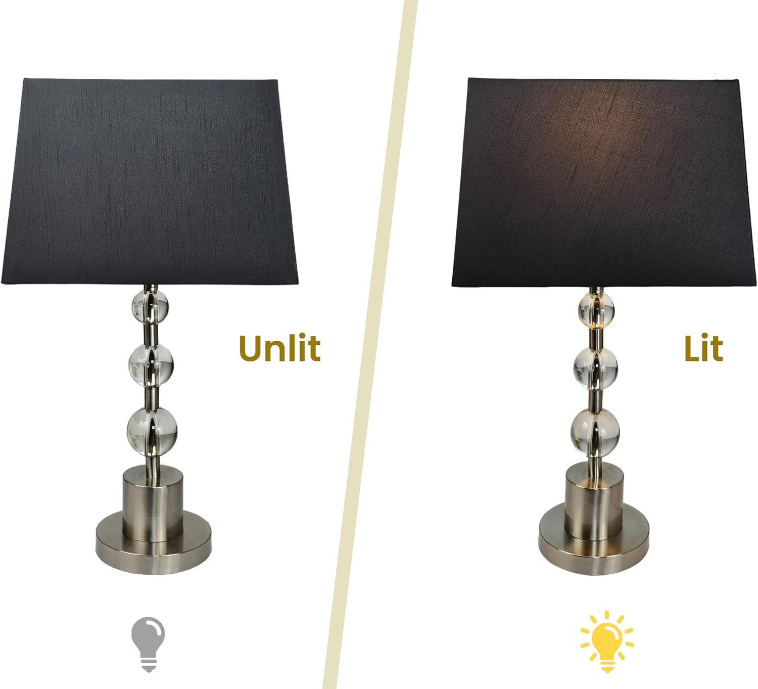 Royal Designs, Inc. HB-613-14BLK Rectangle Hardback Lamp Shade, (6 x 12) x (8 x 14) x 10, Black with Gold - Image 3