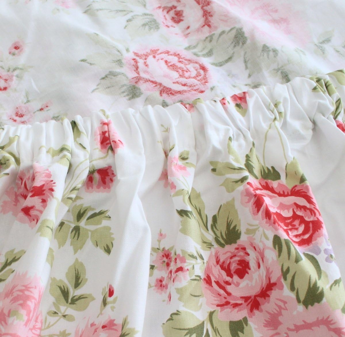 FADFAY Cotton Bed Sheets Set Rose Floral Bed Sheets 4-Piece Queen Size - Image 5