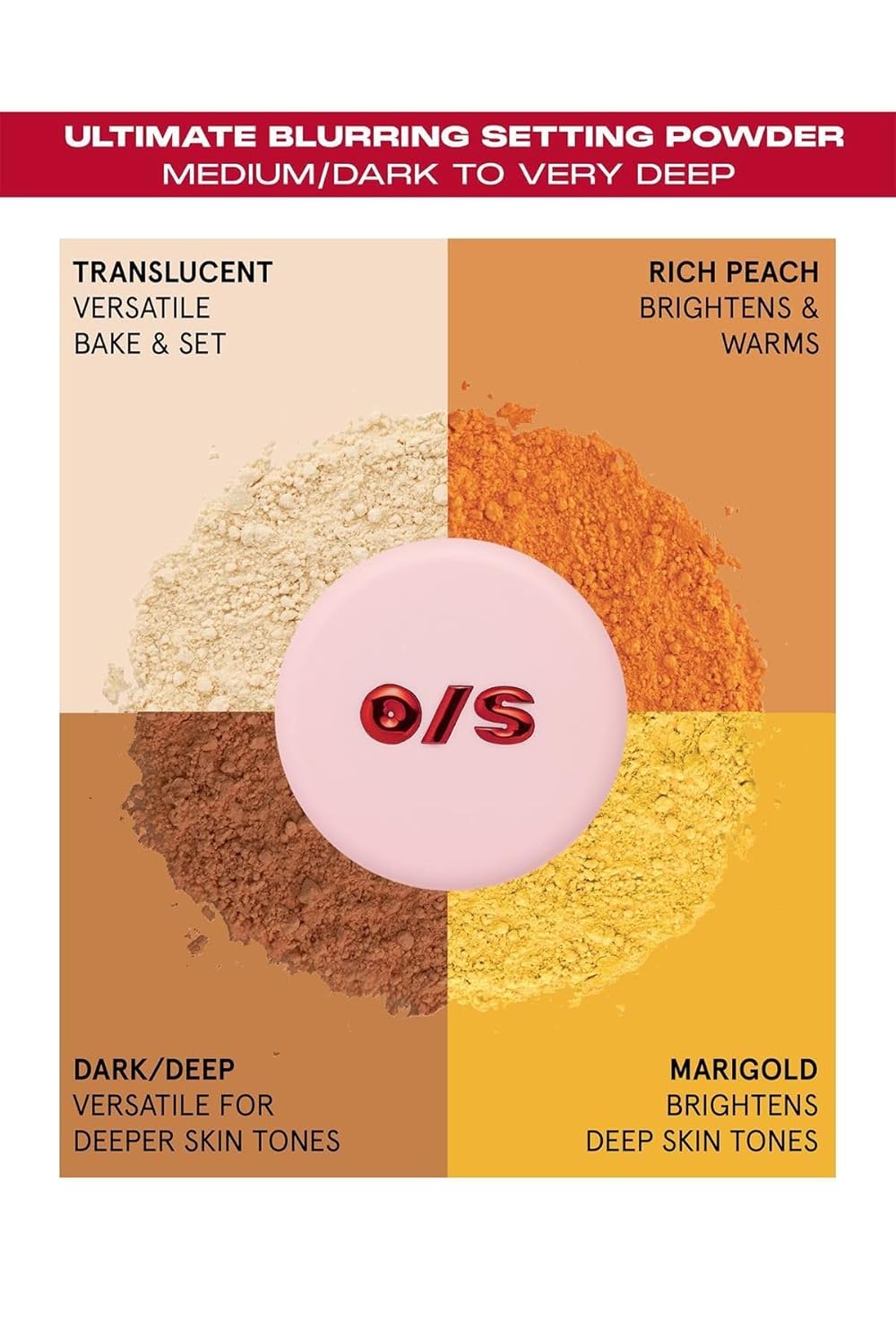 One Size Ultimate Blurring Setting Powder Full Size - Ultra Pink - for Fair to Medium Skin Tones - Image 4