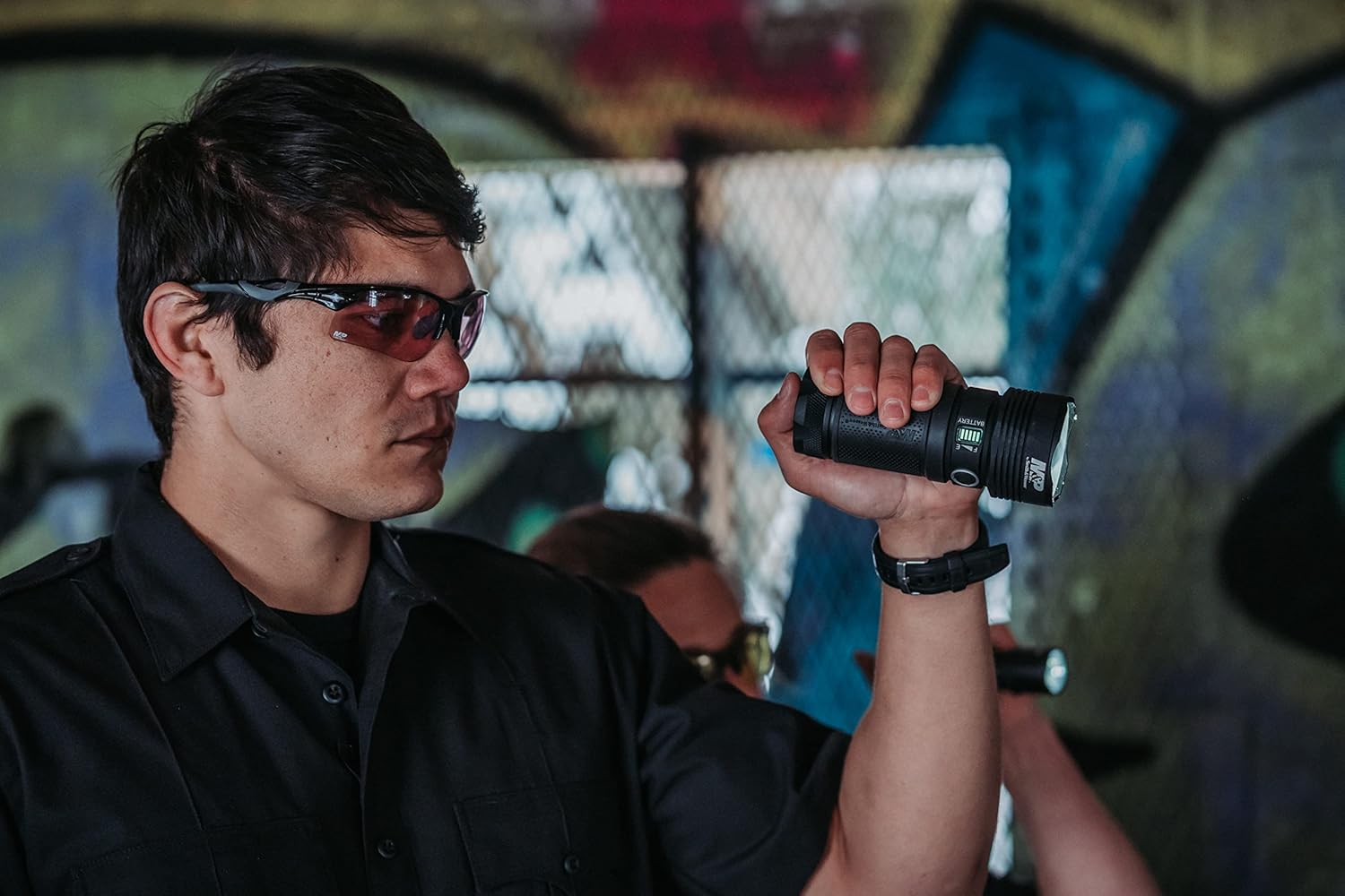 Smith & Wesson M&P Harrier Half Frame Interchangeable Shooting Glasses with Impact Resistance & Anti-Fog Lenses, Black, 1Size - Image 7