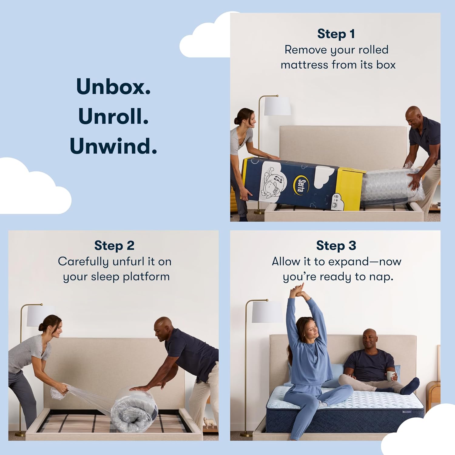 Serta Sleeptrue Medium 12" Queen Hybrid Mattress in a Box, Cooling, Breathable, and Pressure Relieving - 100 Night Trial, CertiPUR-US Certified and 10 Year Limited Warranty - Image 9