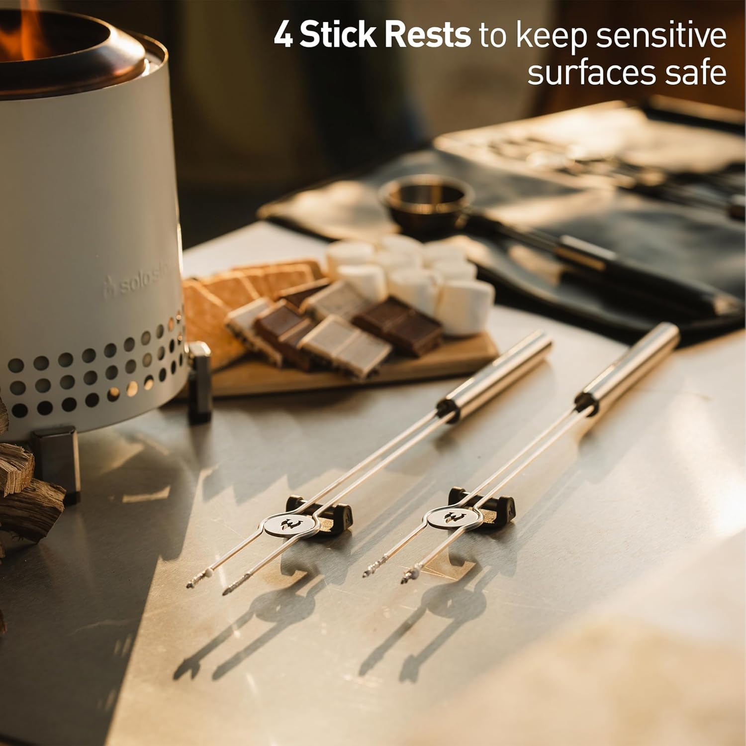 Solo Stove Mesa Accessory Pack | Incl. 4 Stainless Steel Mini Sticks + Stick Rests, Pellet Scoop, Mesa Lid, Carry Case, Accessories for Outdoor Fire Pit, 8.8 x 16 in, 2.5 lbs - Image 7