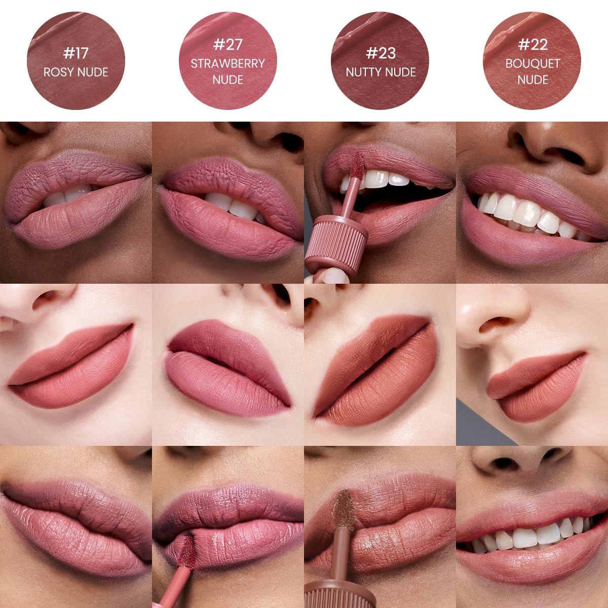 Peripera Ink the Velvet Lip Tint - High Pigment Color, Longwear, Weightless, Not Animal Tested, Gluten-Free, Paraben-Free (027 STRAWBERRY NUDE) - Image 5