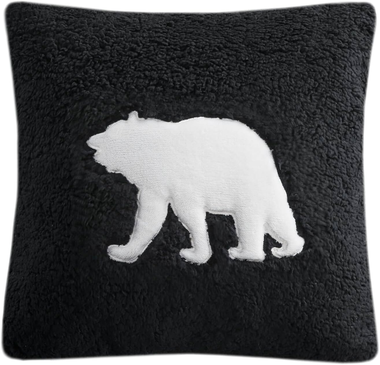 CHARMMA 4-Piece King Plush to Sherpa Down Alternative Comforter Set,Black/106.00x94.00x1.50in - Image 8