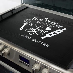 Spiareal Christmas Gas Stove Cover with Handles Noodle Board Stove Cover Farmhouse House Christmas Warming Gifts for Electric Stovetop Gas Burners Sink Covers(Classic Style)