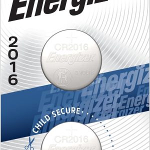 Energizer 2016 Batteries (2 Pack), 3V Lithium Coin Batteries With 3-in-1 Child Shield