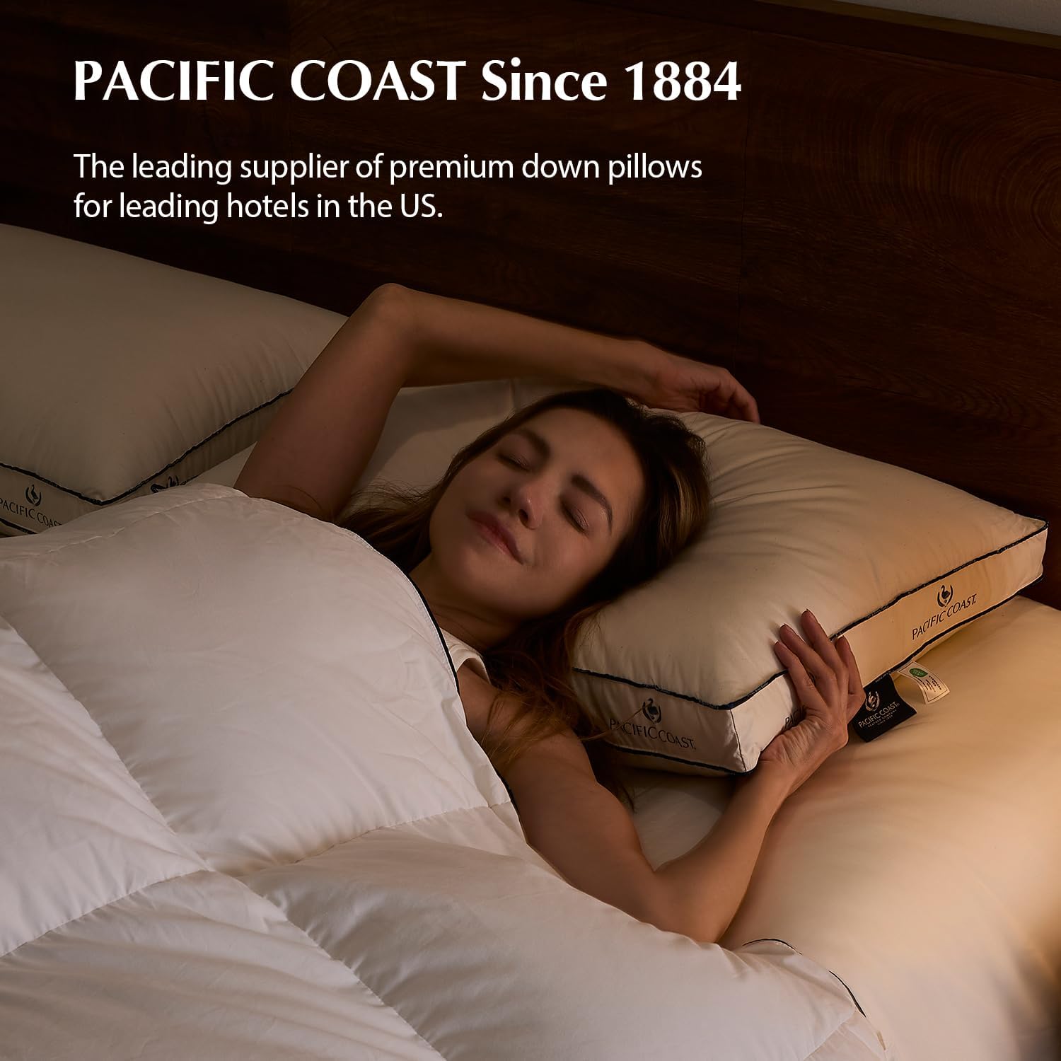 Pacific Coast Goose Feather and Down Bed Pillows for Side and Back Sleepers, King Size Set of 2, 100% Organic Cotton Cover, Firm Pillows, Gusseted Pillows of Hotel Collection - Image 7