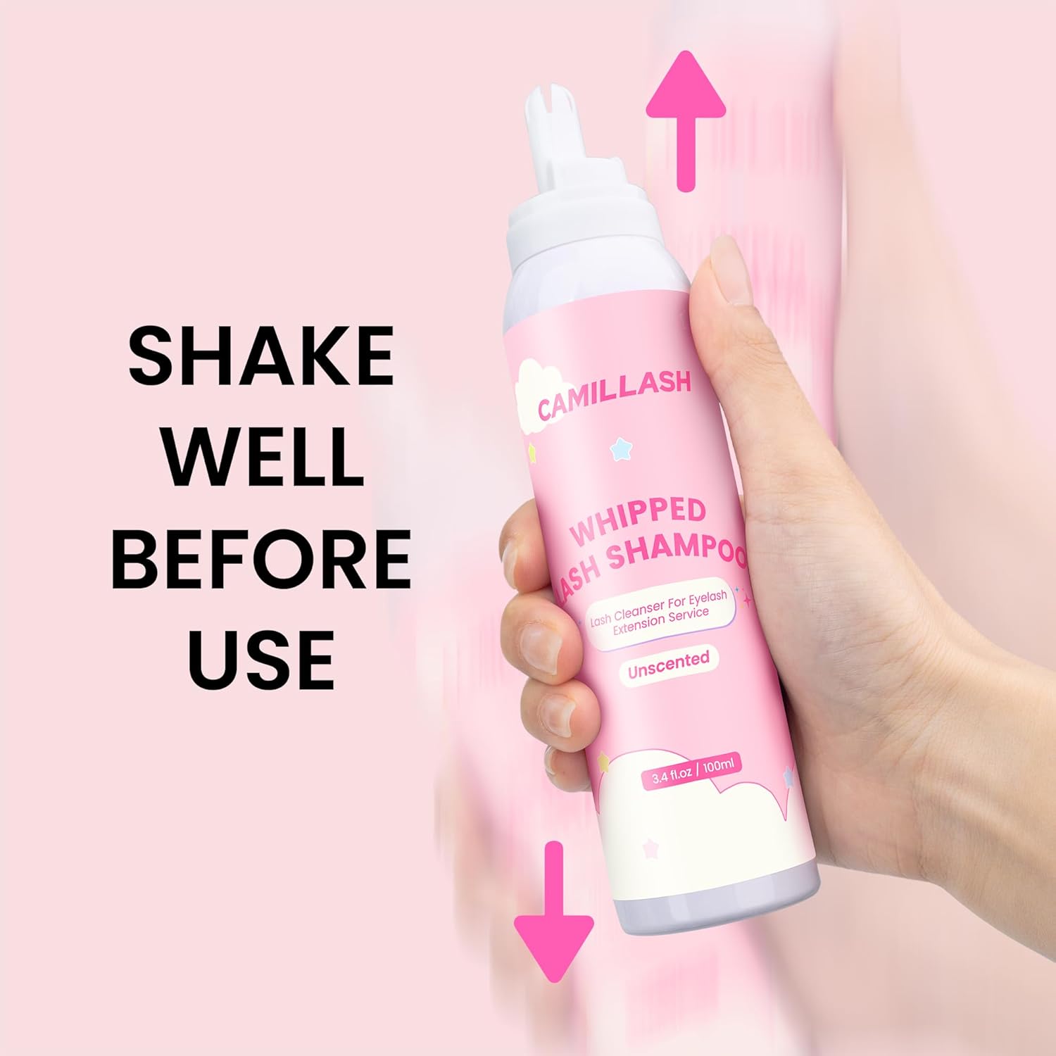 Whipped Lash Cream Shampoo Unscented Foam Cleanser | 100ml Eyelash Extension Cleaning Bath Kit | Salon&Home Use - Image 5