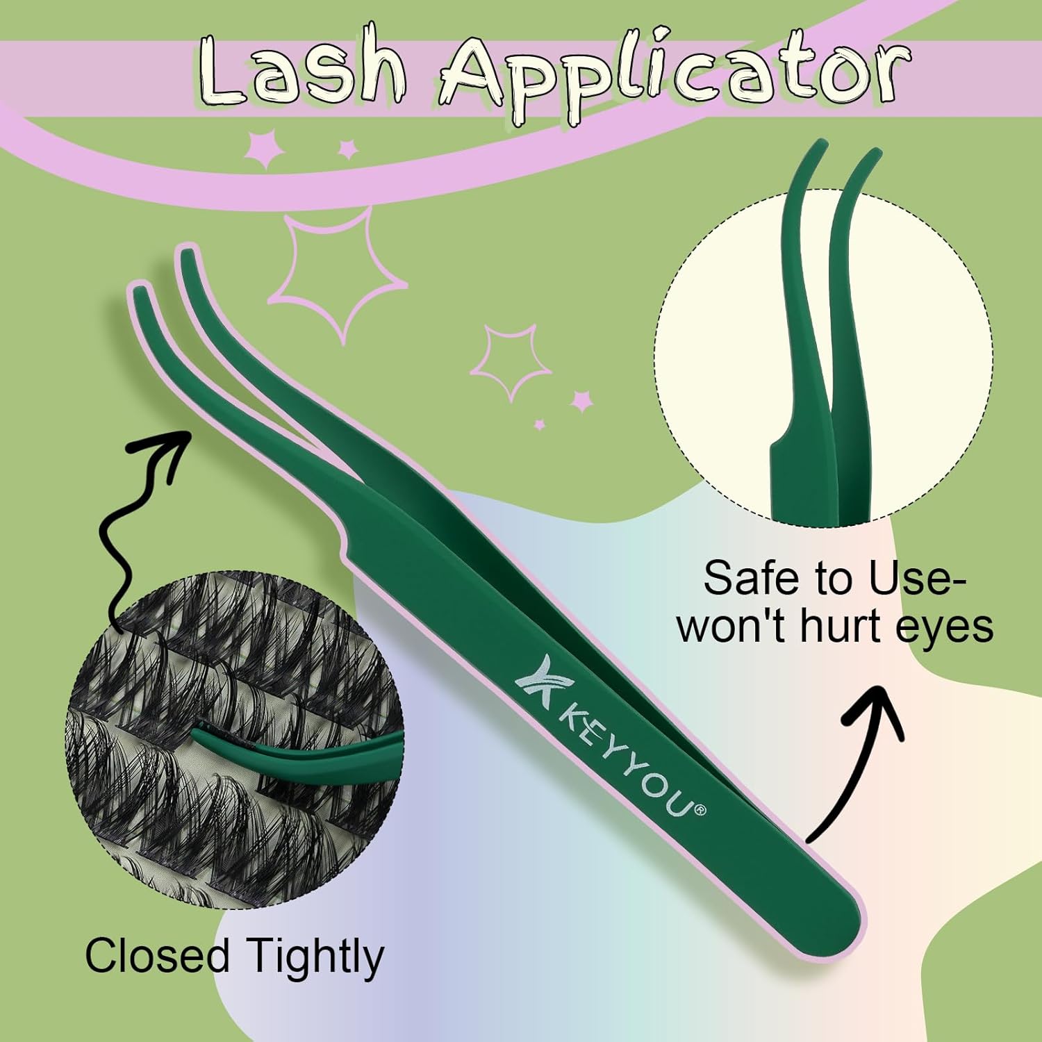 KEYYOU LASH Extension Kit 144Pcs Angel Lash Clusters Kit Thick Eyelash Extension Kit with Glue and Seal,Tweezers,Remover for DIY lash extension kit at Home(Kit-Angel A02-D-8-18MIX) - Image 7