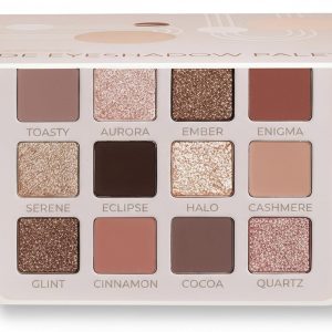 Lamora Nude Eyeshadow Palette - 12 Soft Pink Rose Shadows, Multi-Use Eye Makeup Palette with Matte & Shimmer Finishes, Ultra-Blendable Everyday Neutrals, Long-lasting Wear, Travel Makeup with Mirror