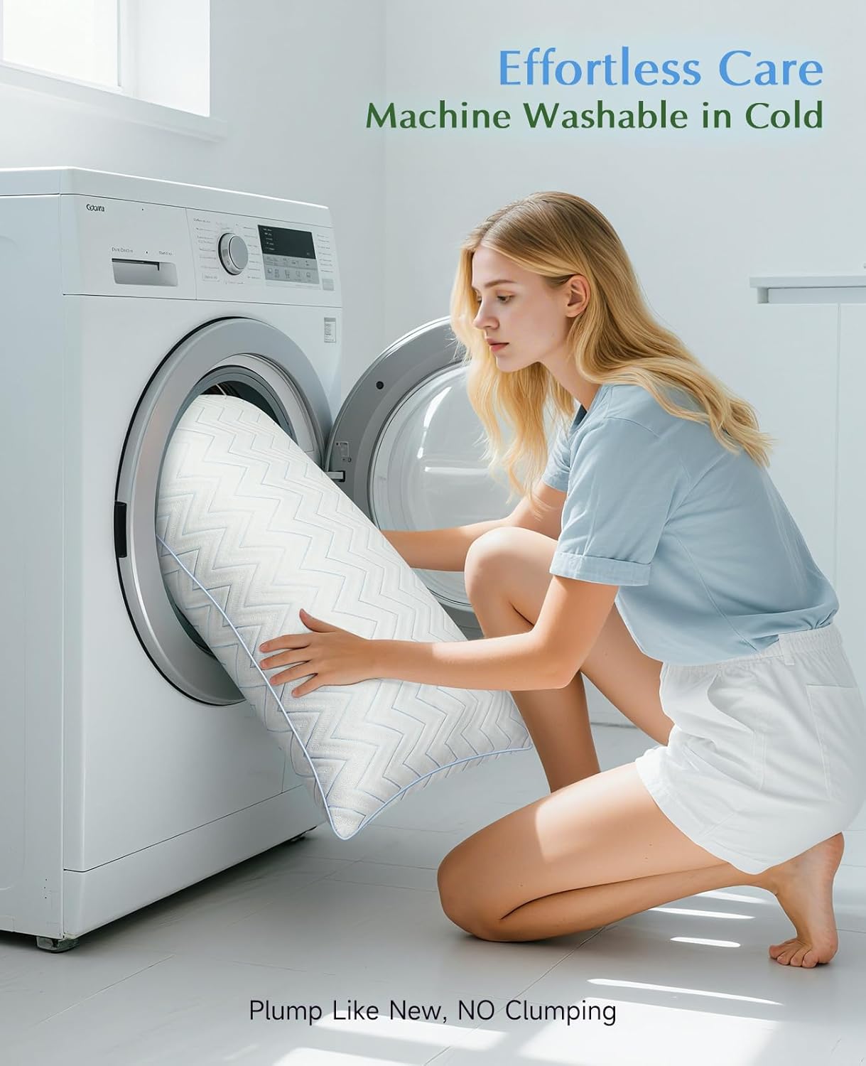 DIORIS Pillows Queen Size Set of 2 - Luxury Hotel Collection Cooling Bed Pillows for Sleeping, Breathable Medium Firm Down Alternative Microfiber Filled Pillows for Back, Stomach Sleepers - Image 7