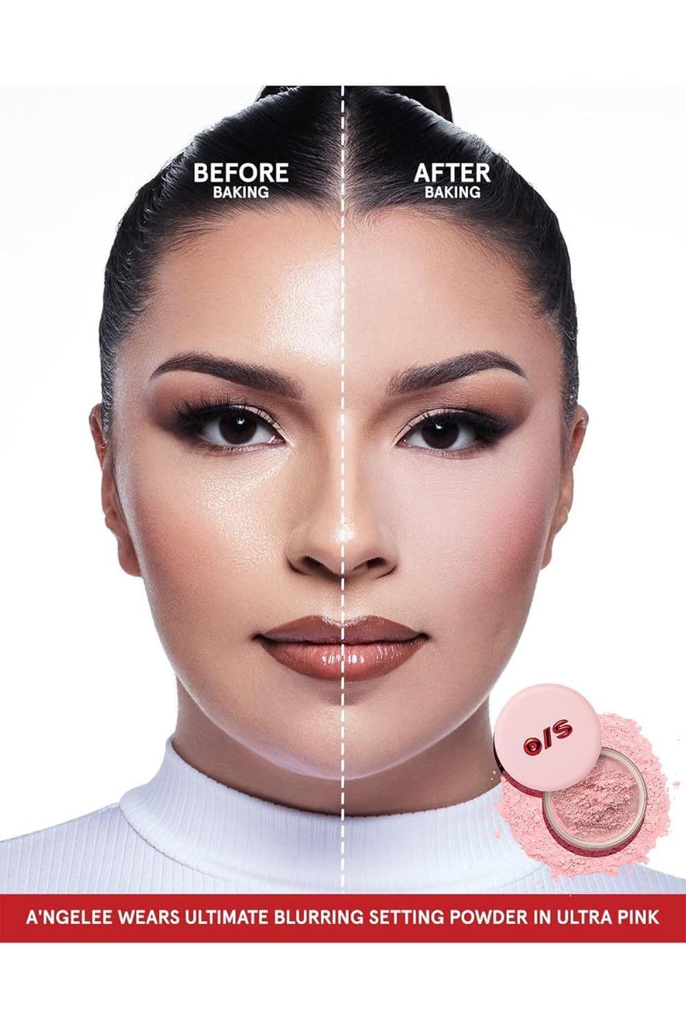 One Size Ultimate Blurring Setting Powder Full Size - Ultra Pink - for Fair to Medium Skin Tones - Image 2